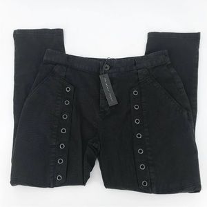 New THEYSKENS' THEORY Black Powa Jeans Crop Skinny Pants $250 Sizes 25 & 26